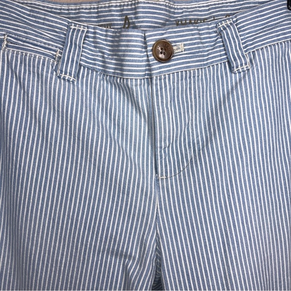 Size 0 Gap Brand Straight Leg Ankle Stripes Preppy Cotton Coastal Khakis By Gap - Picture 5 of 13
